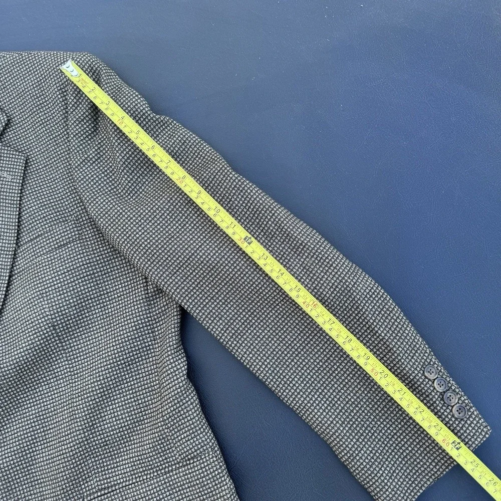 Oscar De La Renta‎ Suit Sport Coat 42 L Brown Houndstooth 3 Button